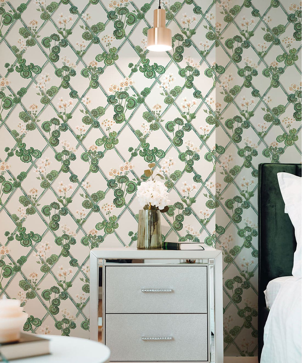 Primrose Garden Wallpaper, Burnt Orange
