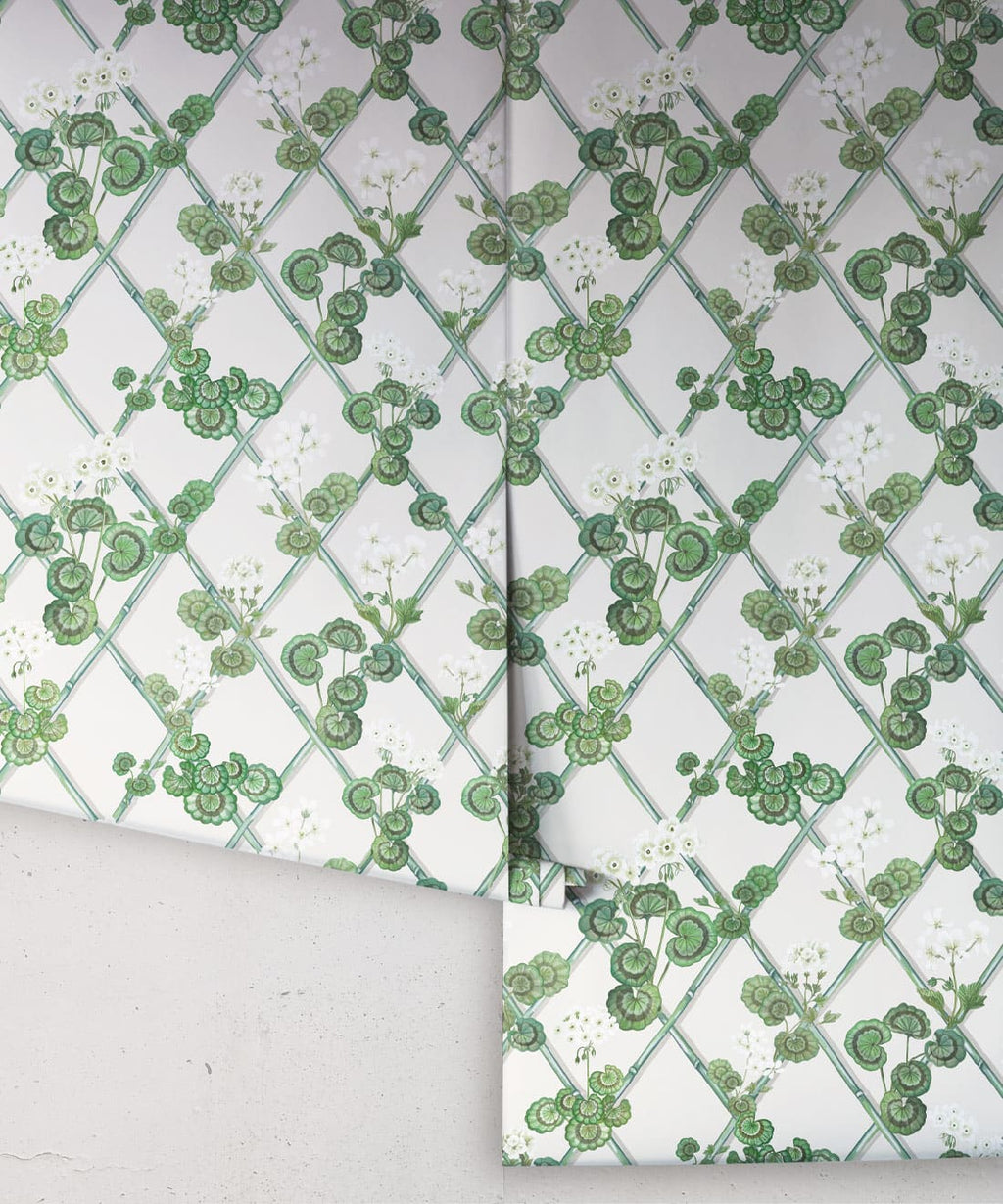 Primrose Garden Wallpaper, Green