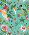 Gardenia Wallpaper, Aqua