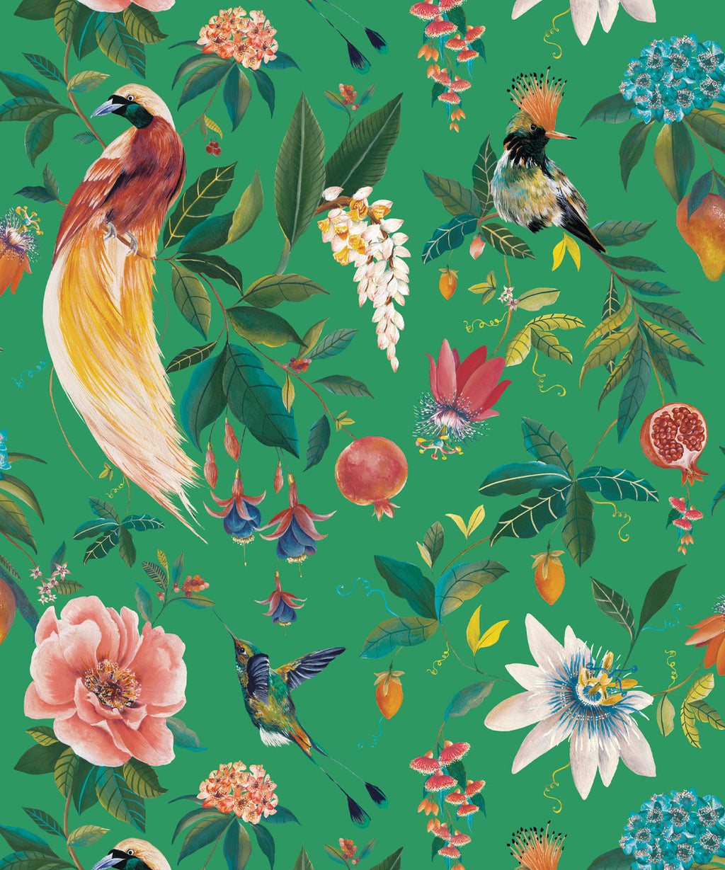 Gardenia Wallpaper, Green