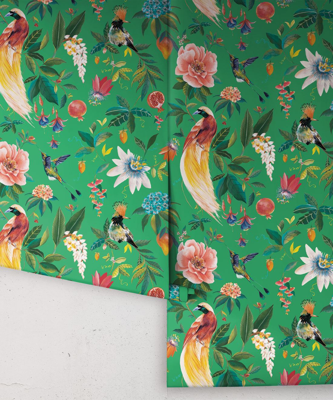 Gardenia Wallpaper, Green