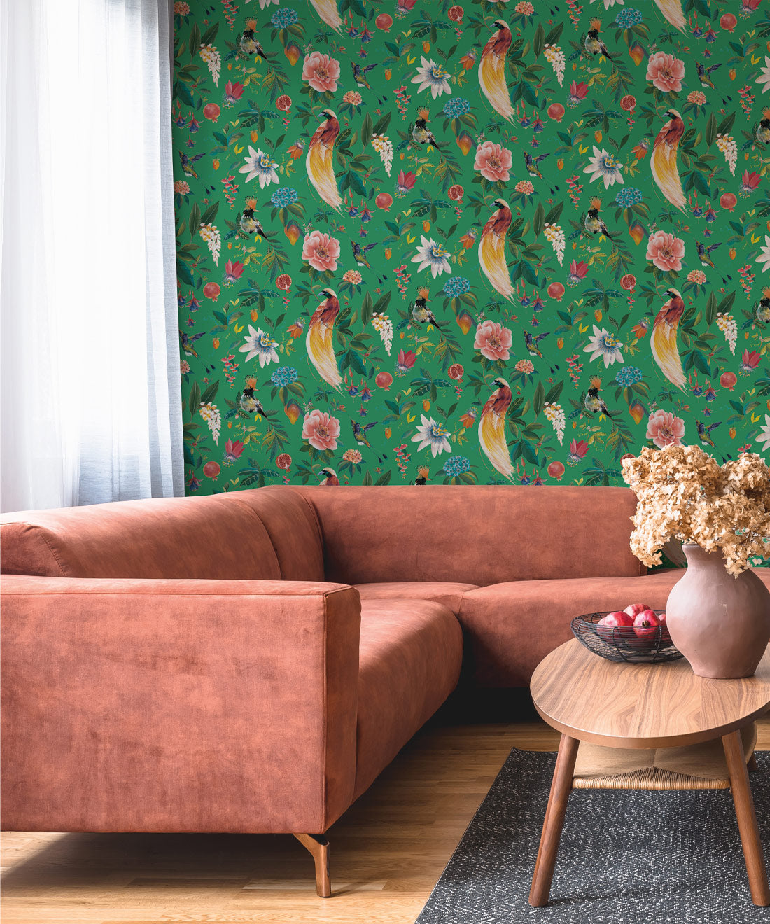 Gardenia Wallpaper, Green