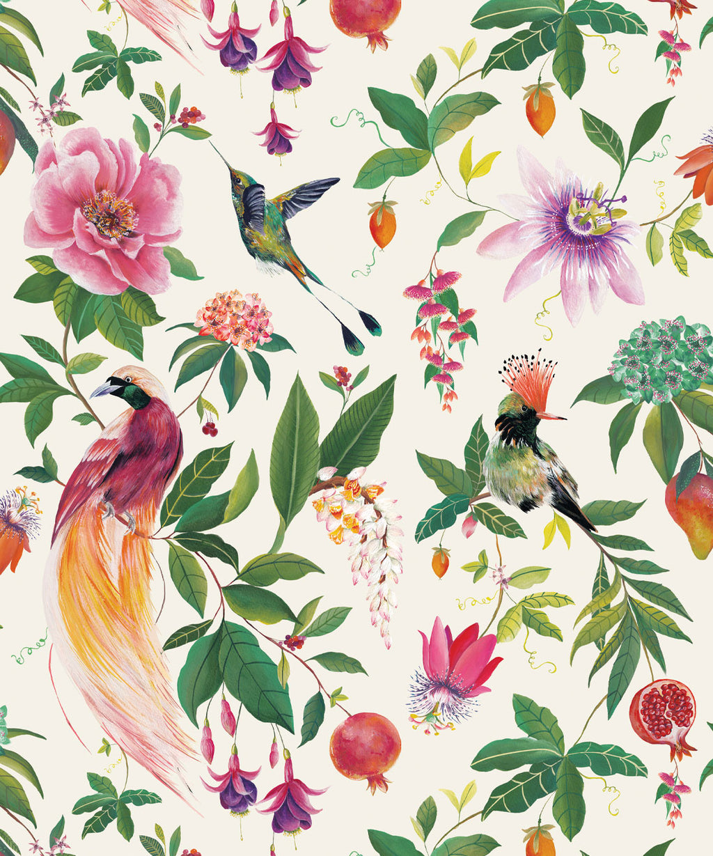 Gardenia Wallpaper, Ivory