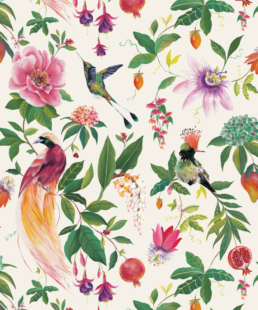 Gardenia Wallpaper, Ivory