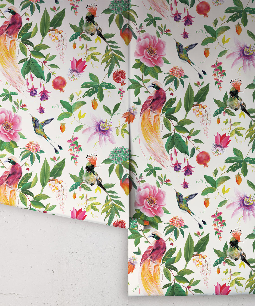 Gardenia Wallpaper, Ivory