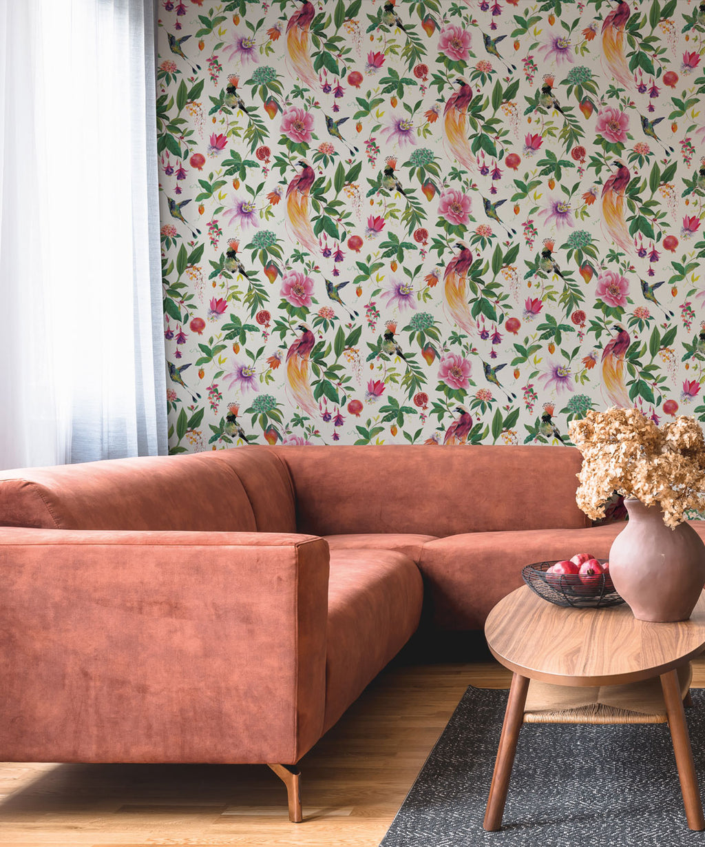 Gardenia Wallpaper, Ivory