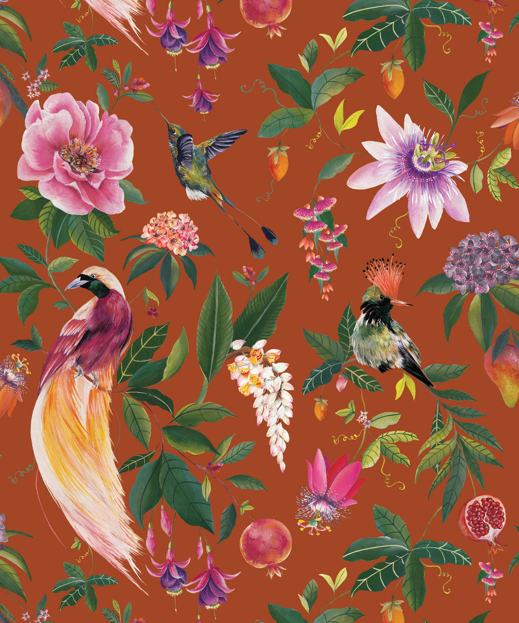 Gardenia Wallpaper, Mandarin
