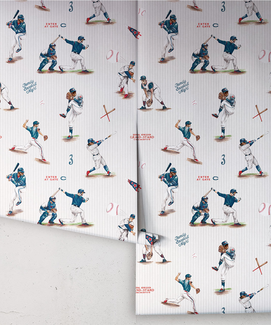 Baseball Wallpaper, Blue Crew