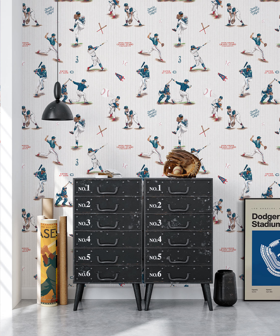 Baseball Wallpaper, Blue Crew