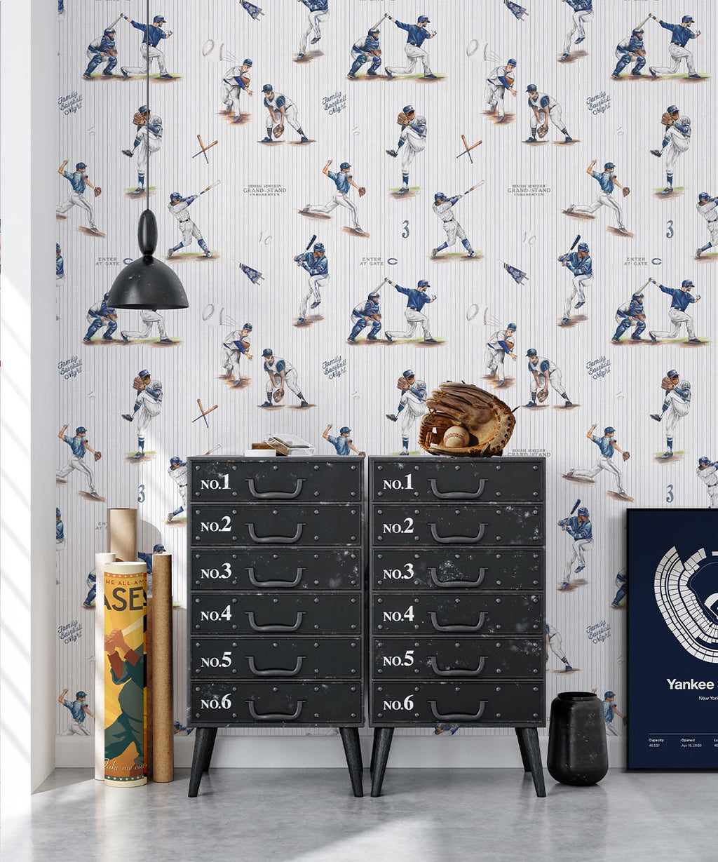 Baseball Wallpaper, Pinstripes