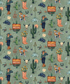 Trail Tales Wallpaper, Denim