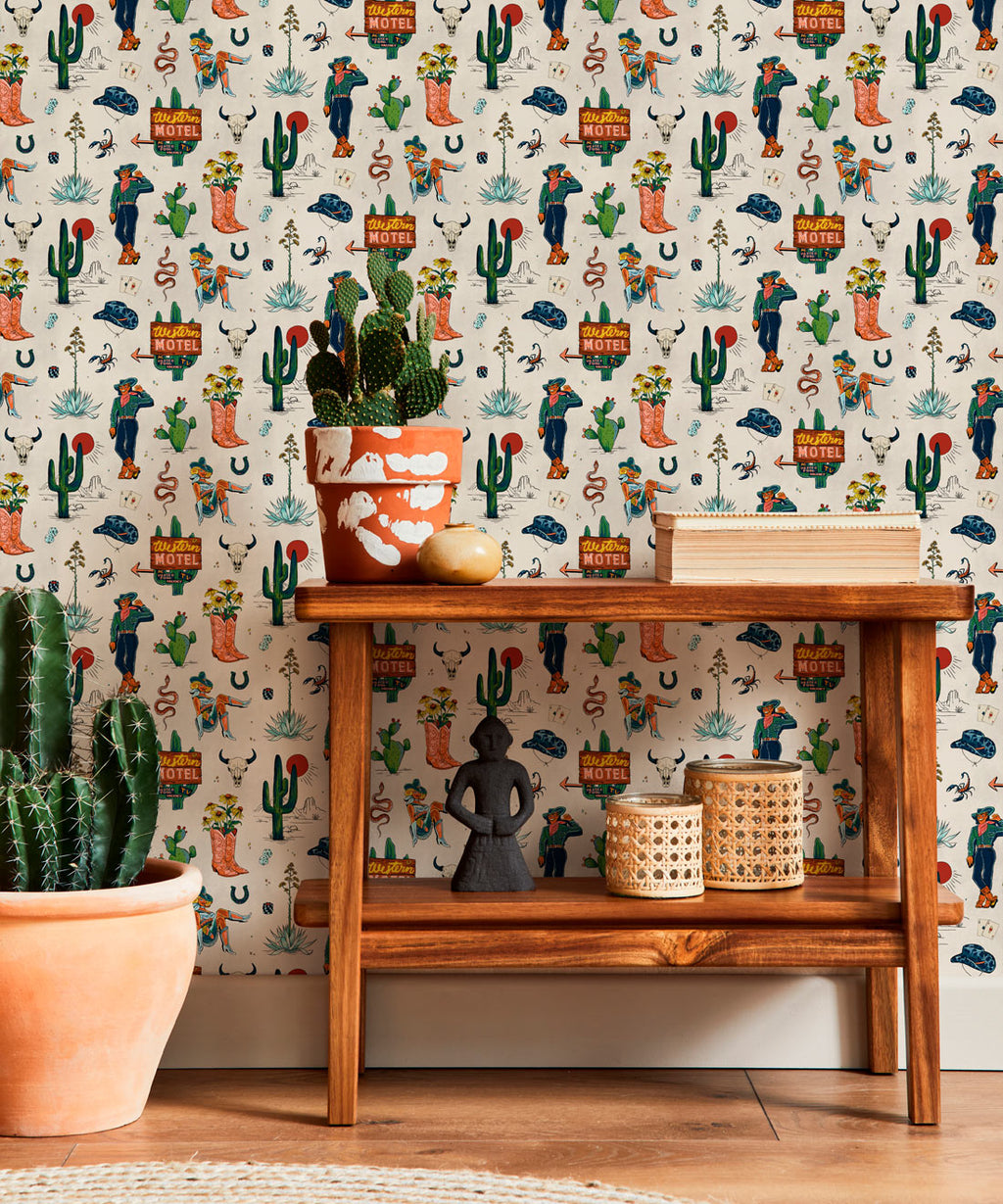 Trail Tales Wallpaper, Saffron