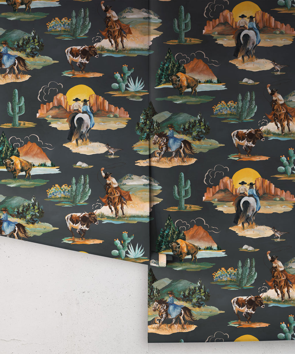 Frontier Wallpaper, Navy