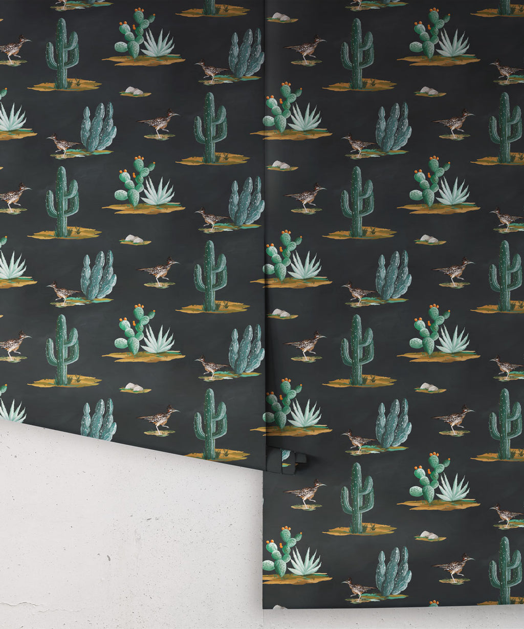 Roadrunner Wallpaper, Navy