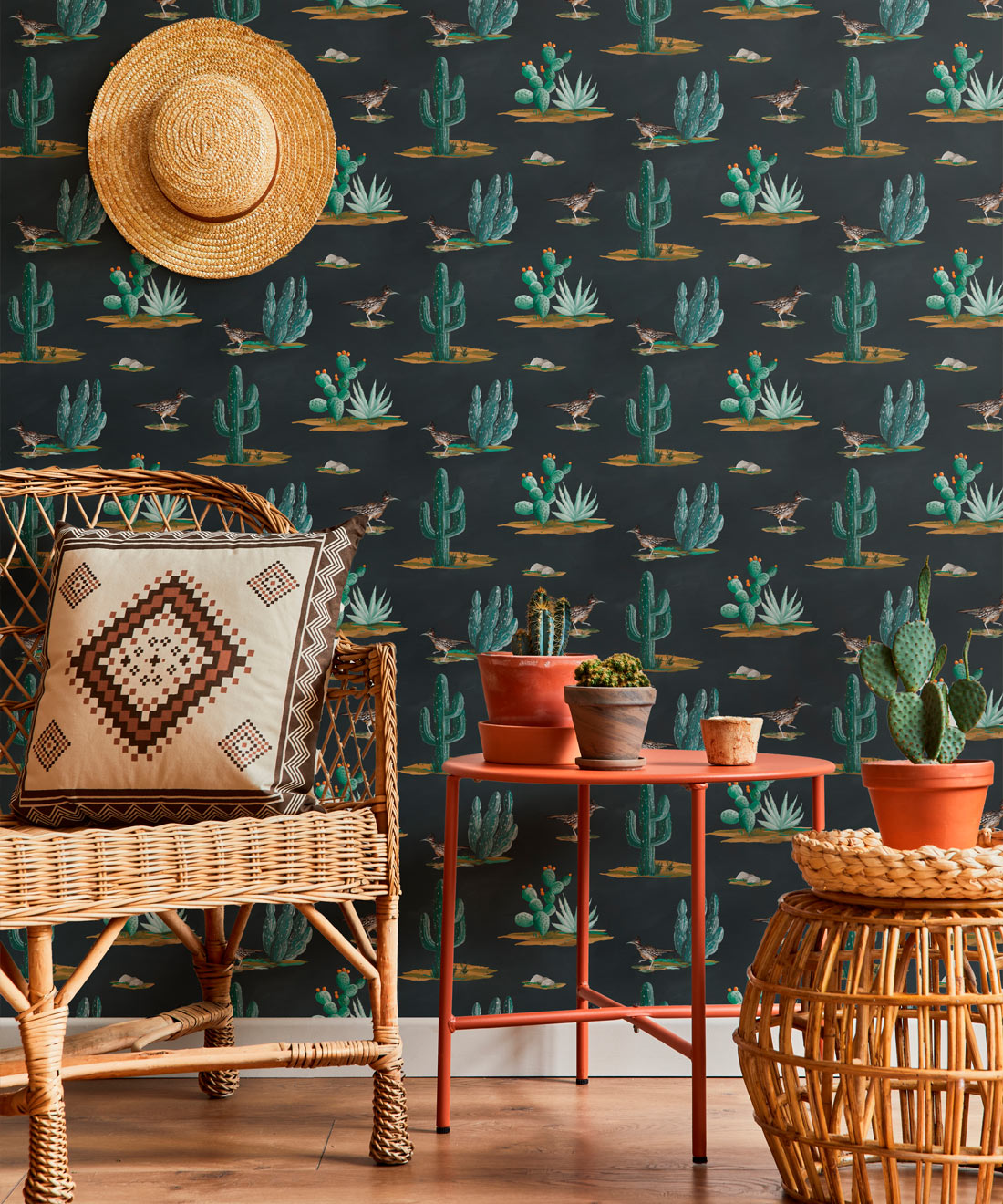 Roadrunner Wallpaper, Navy