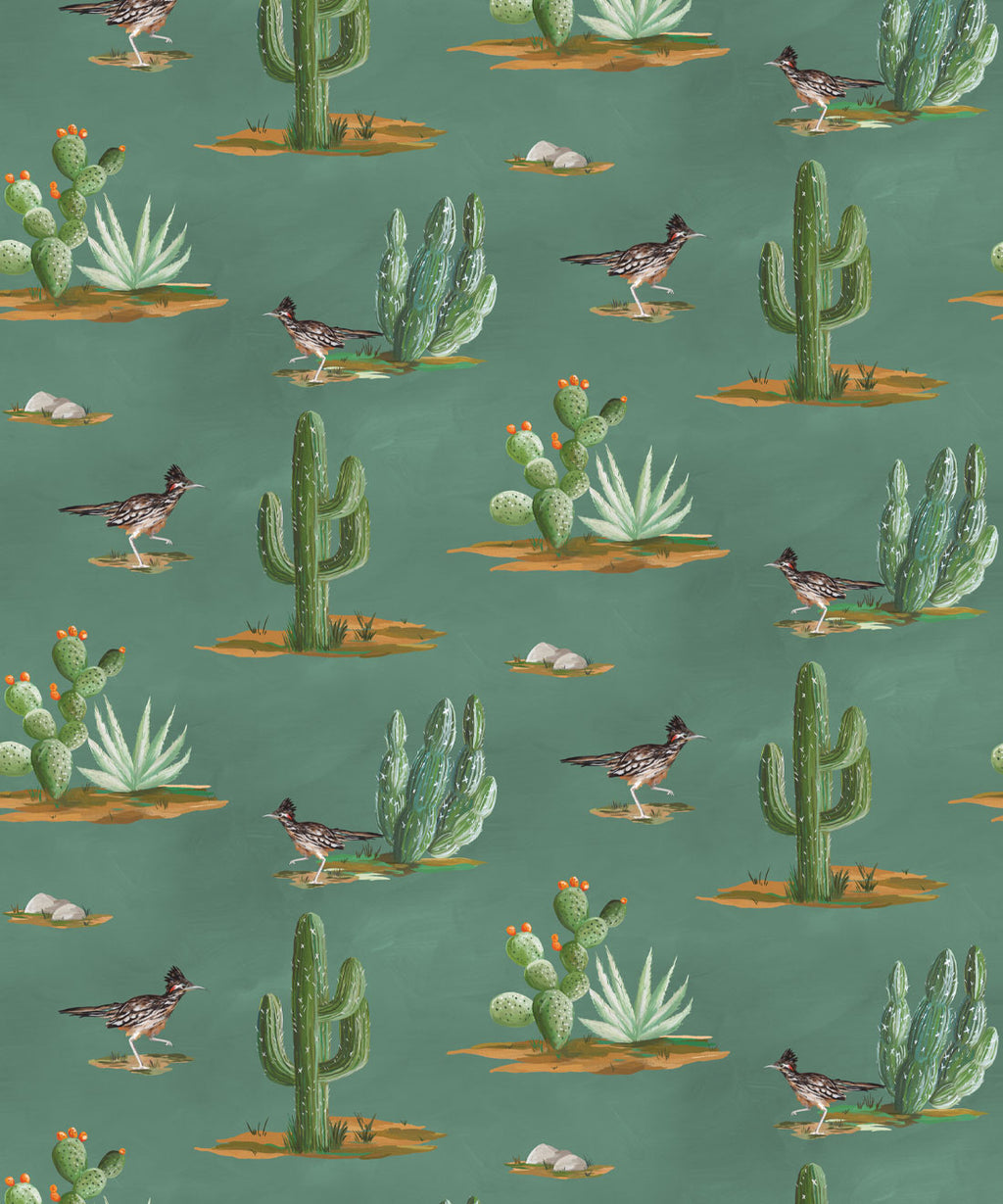Roadrunner Wallpaper, Turquoise