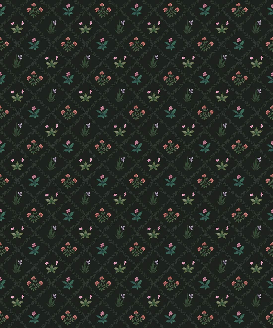 Floret Wallpaper, Jewel