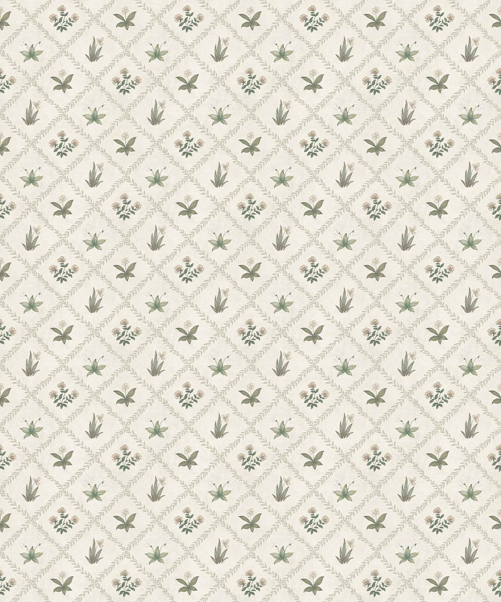 Floret Wallpaper, Linen