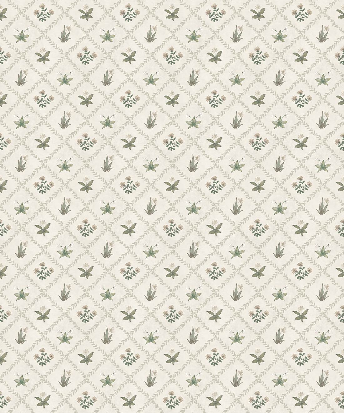 Floret Wallpaper, Linen