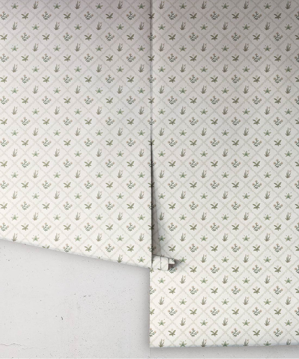 Floret Wallpaper, Linen