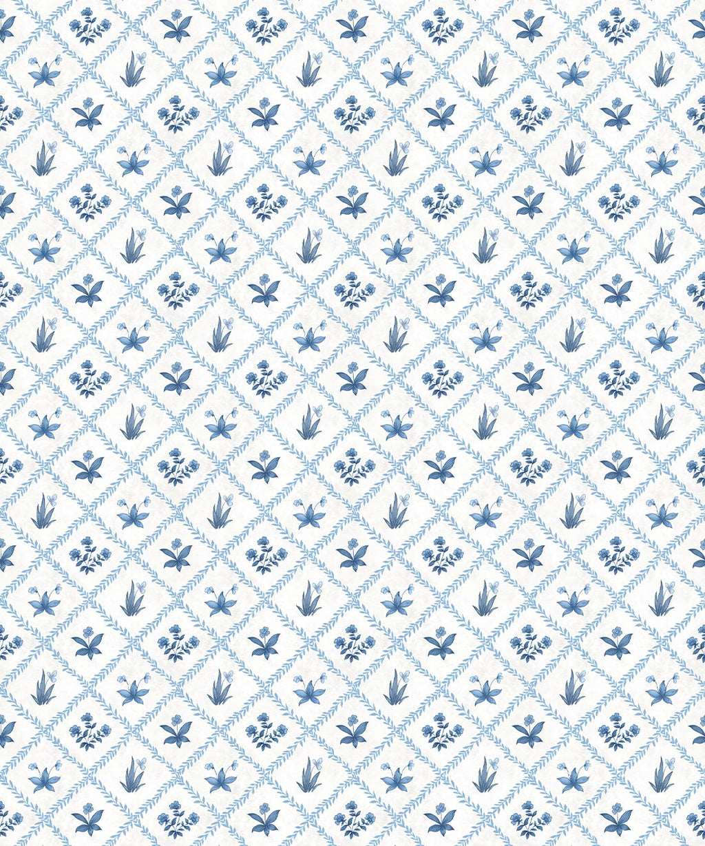 Floret Wallpaper, Sapphire