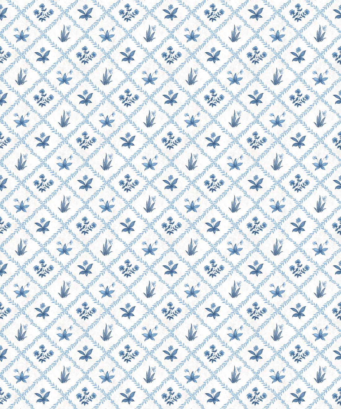 Floret Wallpaper, Sapphire