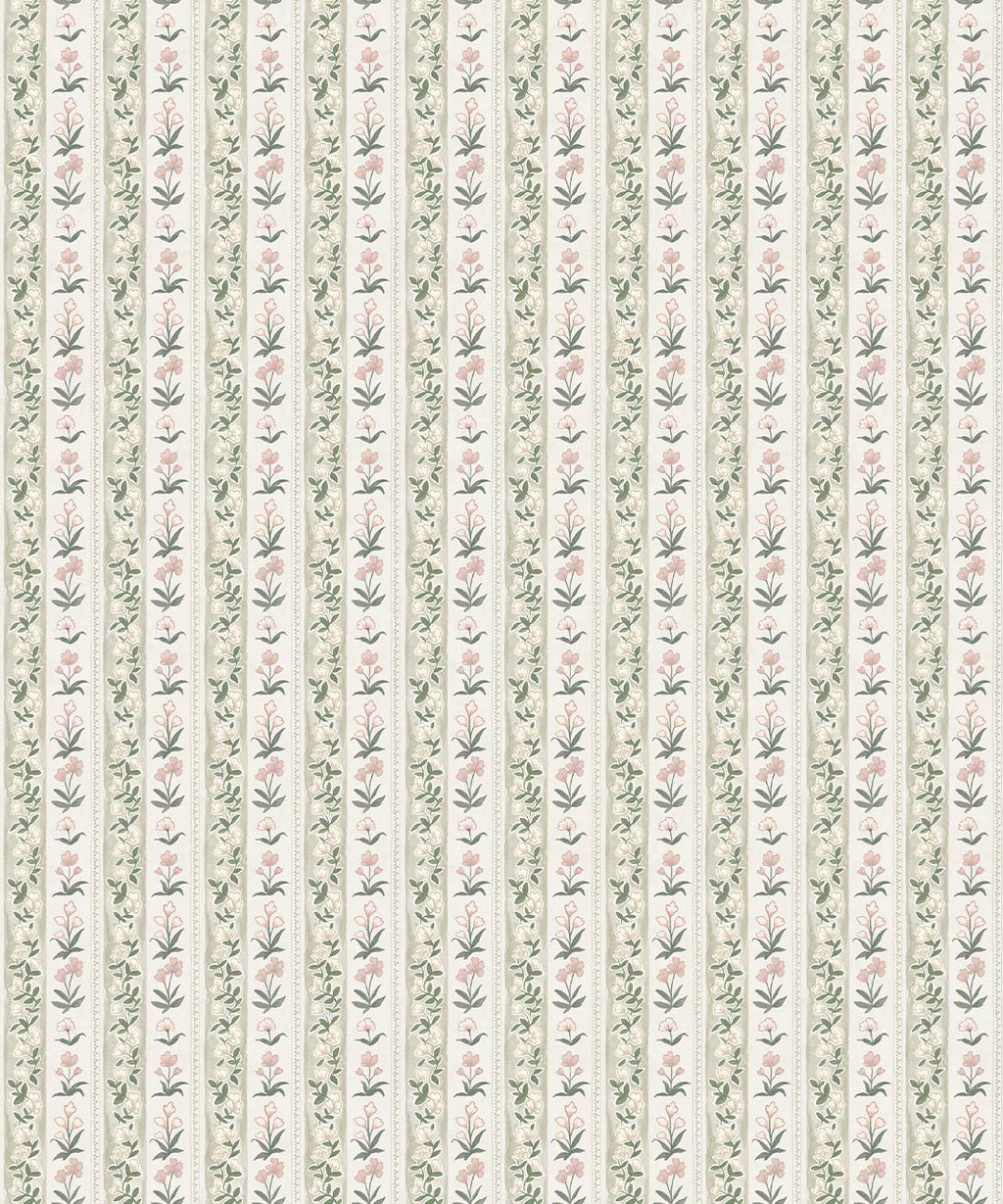 Garland Wallpaper, Antique Rose