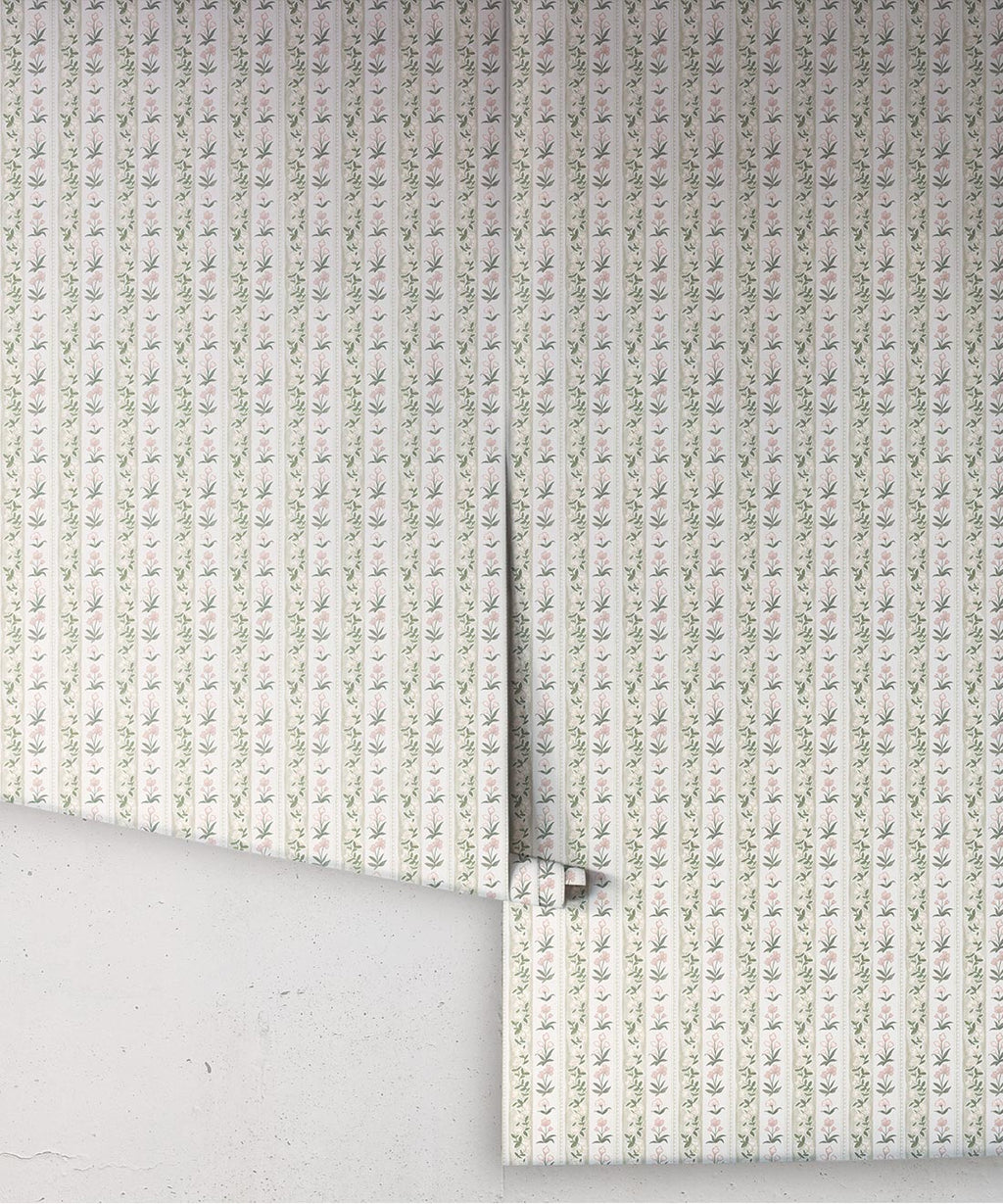 Garland Wallpaper, Antique Rose