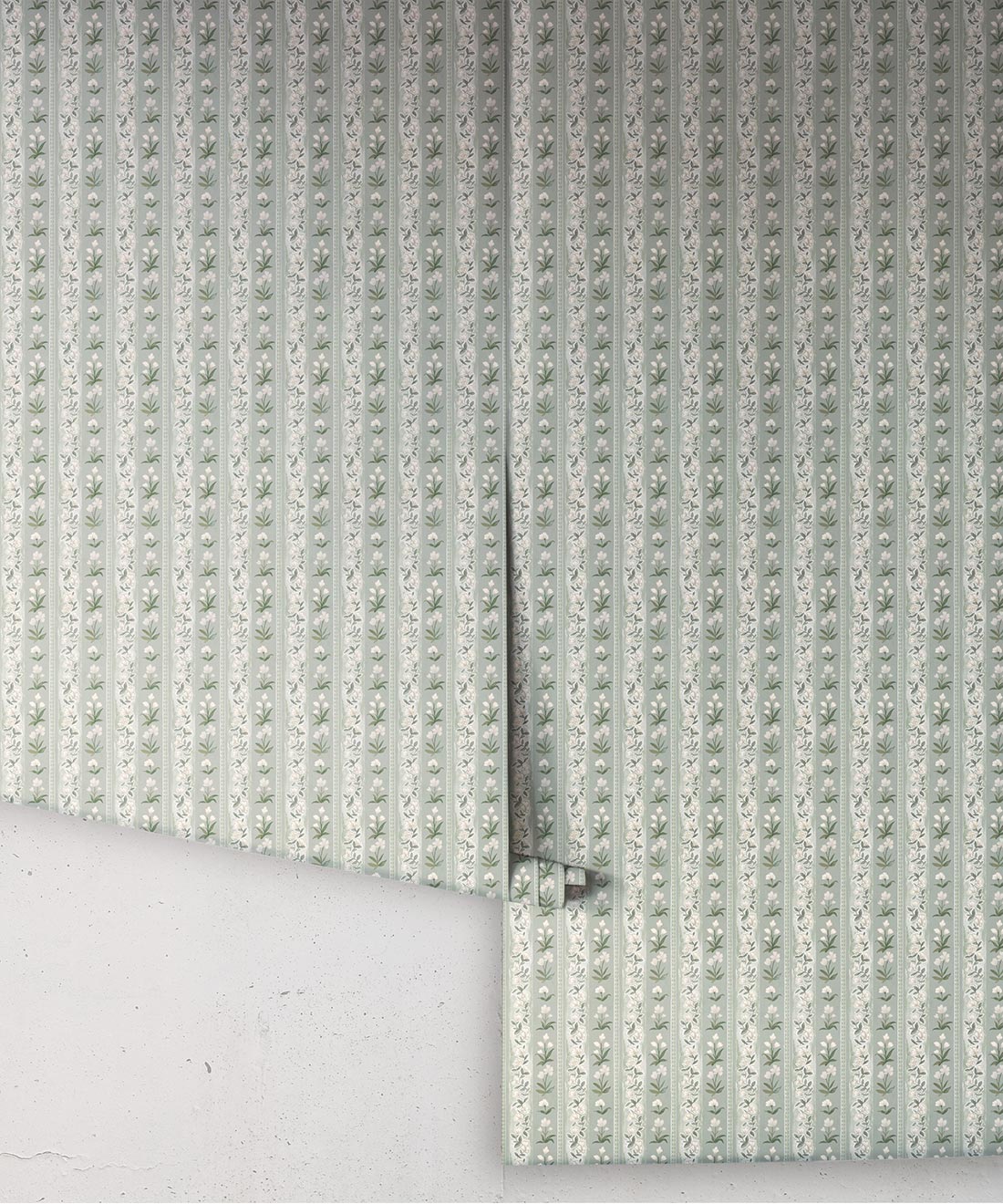 Garland Wallpaper, Duck Egg