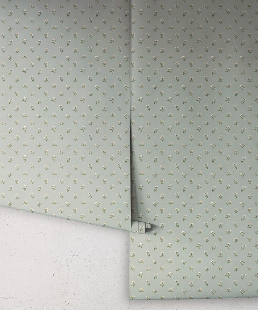 Posey Wallpaper, Duck Egg