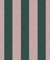 Scallop Stripe Wallpaper, Ruby