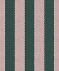 Scallop Stripe Wallpaper, Ruby