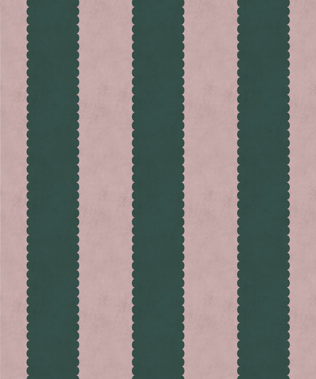 Scallop Stripe Wallpaper, Ruby
