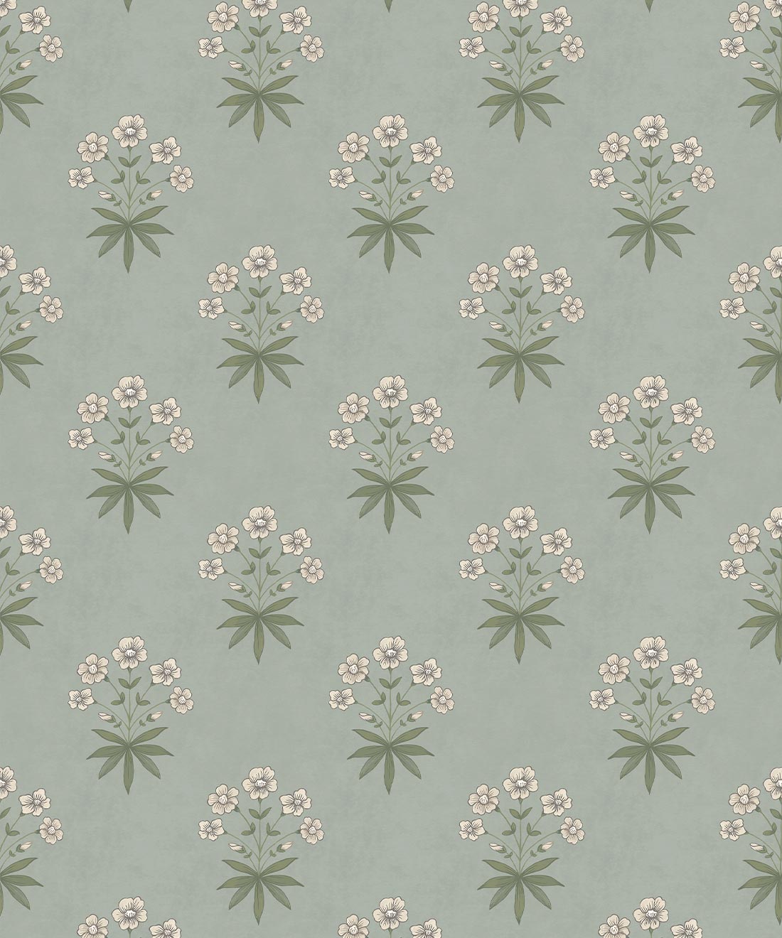 Geranium Wallpaper, Duck Egg