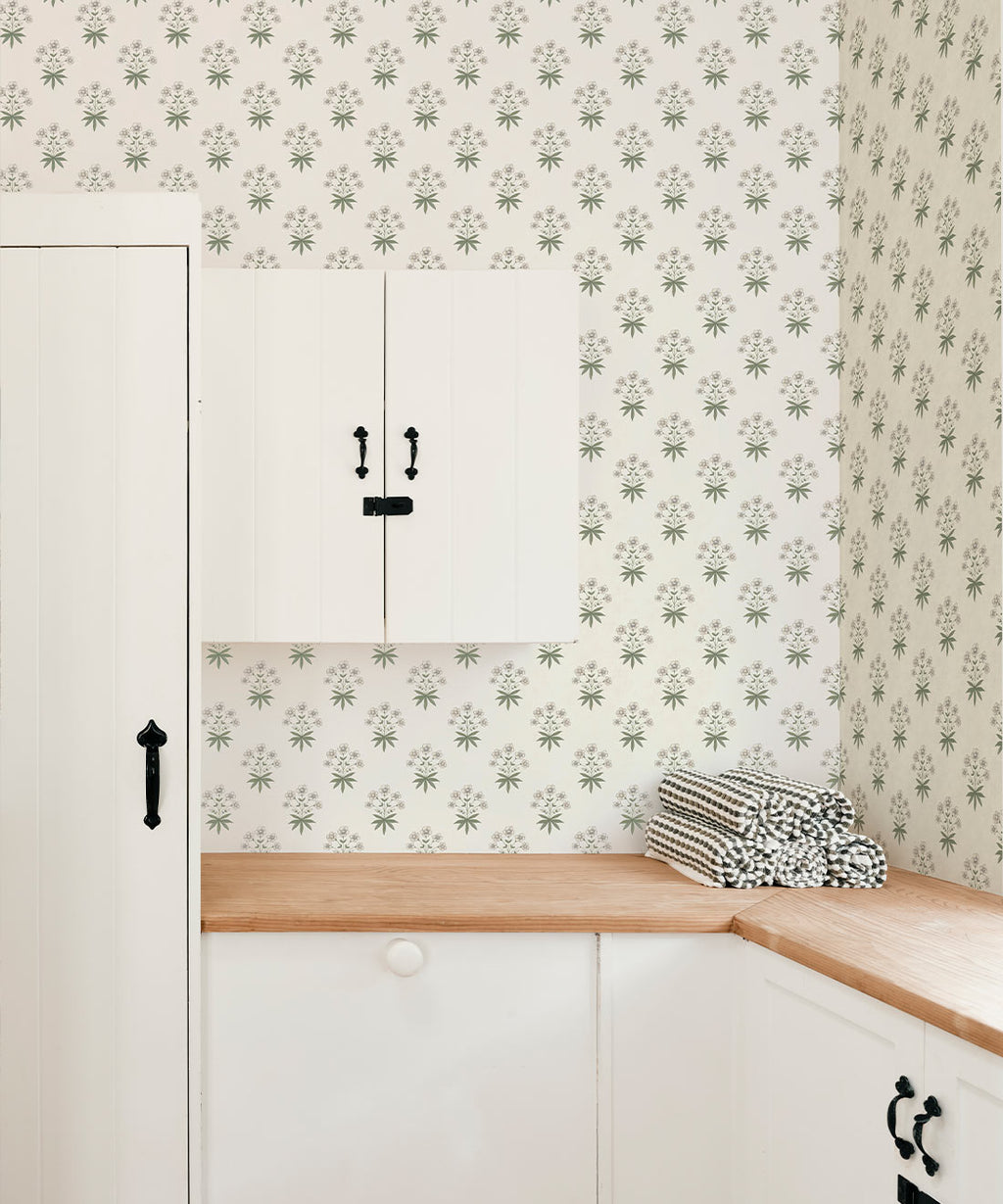 Geranium Wallpaper, Linen