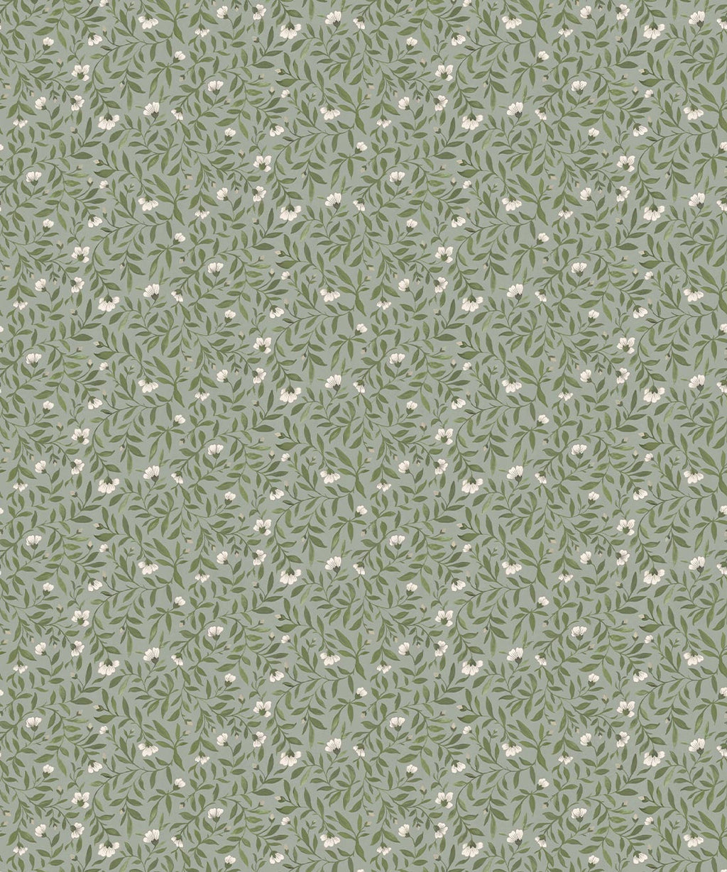 Wild Violet Wallpaper, Duck Egg