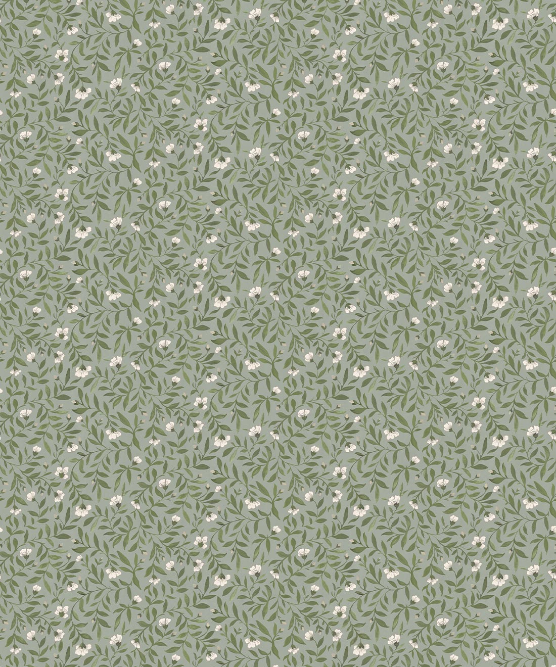 Wild Violet Wallpaper, Duck Egg