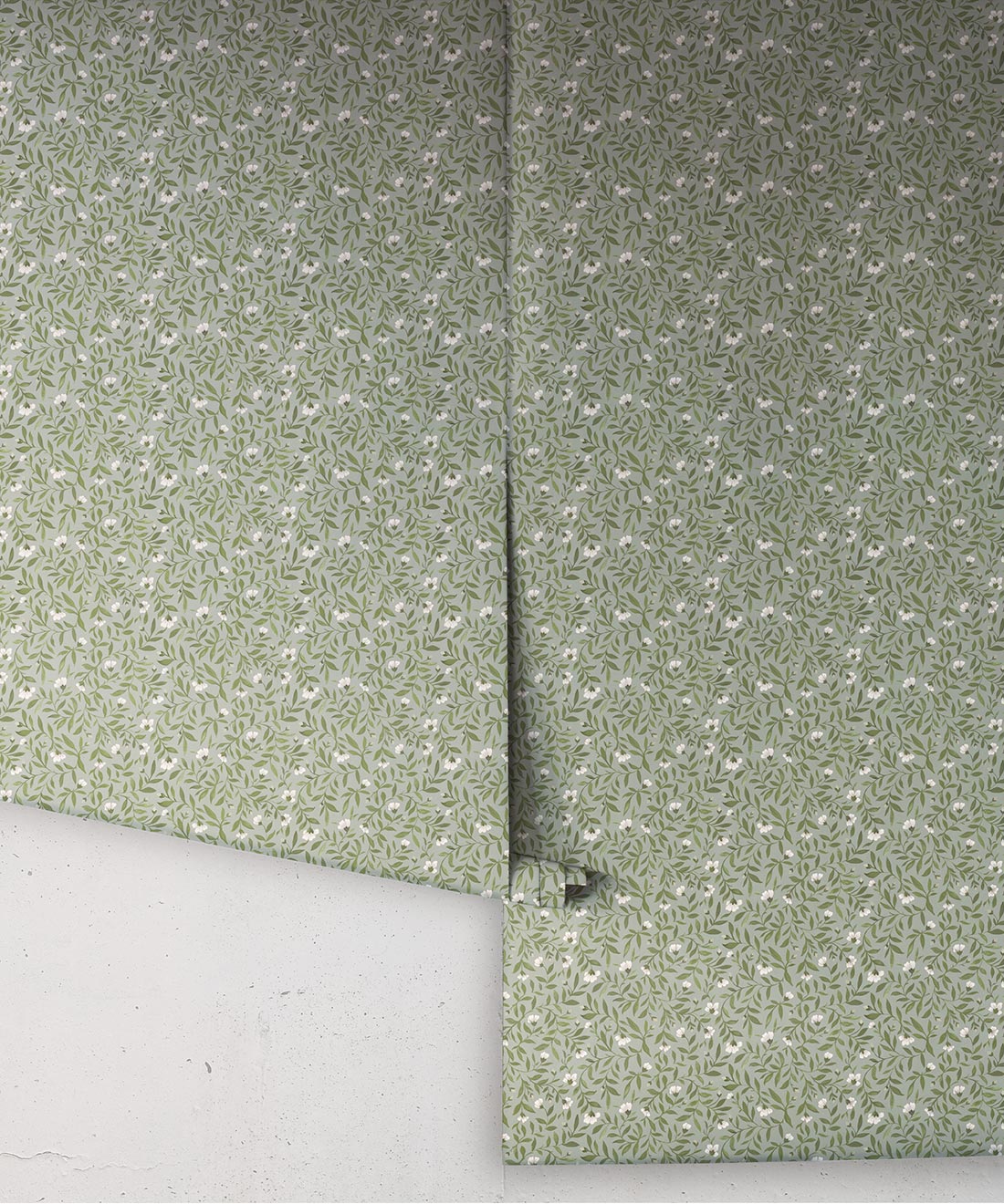 Wild Violet Wallpaper, Duck Egg