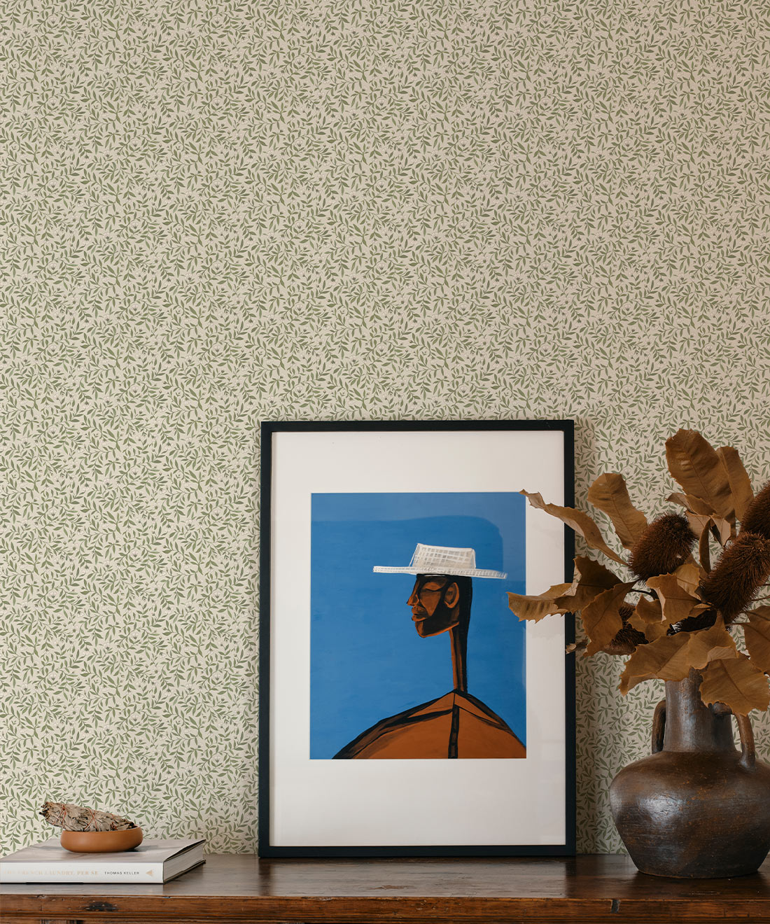 Wild Violet Wallpaper, Linen