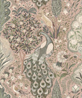 Peacock Garden Wallpaper, Antique Rose