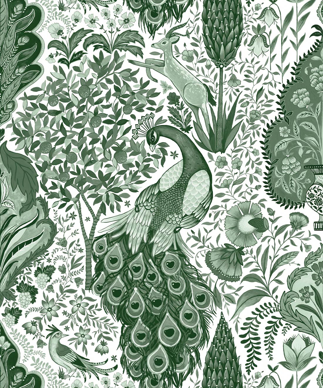 Peacock Garden Wallpaper – Trade Exclusive, Emerald