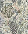 Peacock Garden Wallpaper, Periwinkle