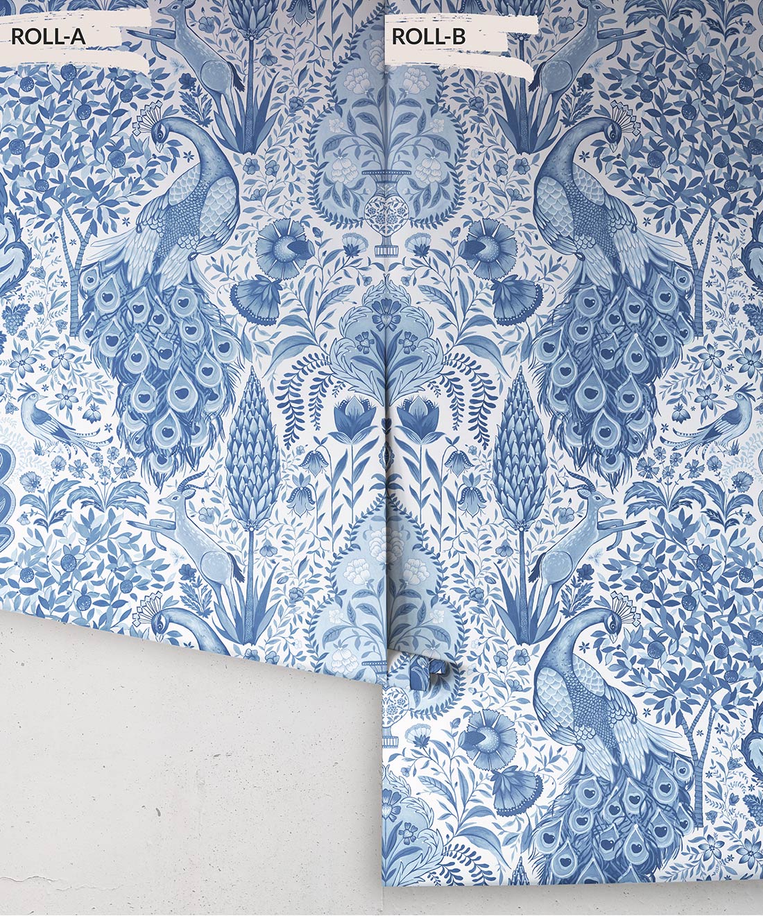 Peacock Garden Wallpaper, Sapphire