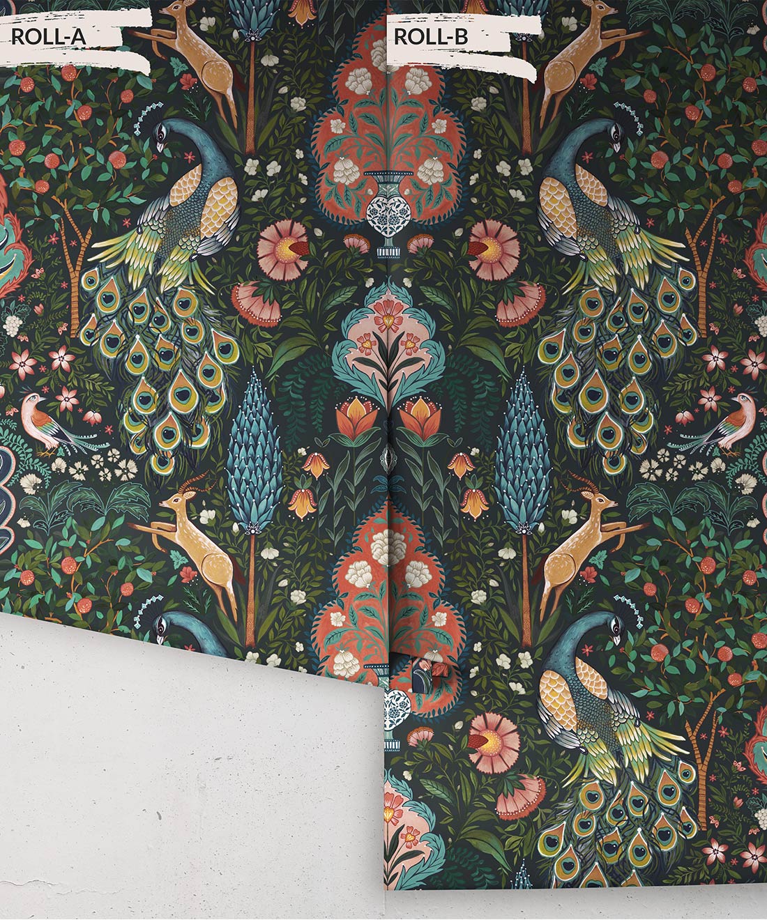 Peacock Garden Wallpaper, Topaz