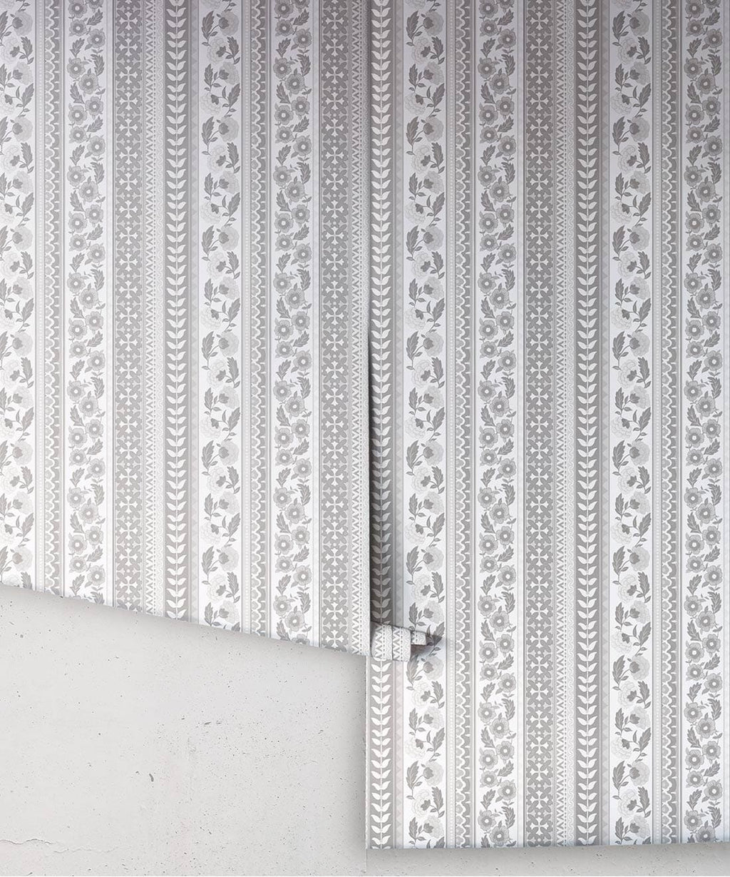Ribbon Wallpaper, Ivory
