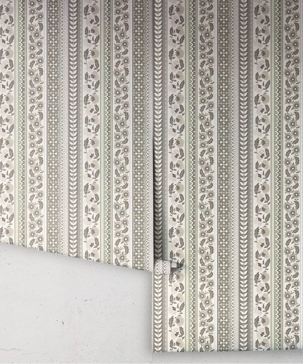 Ribbon Wallpaper, Linen
