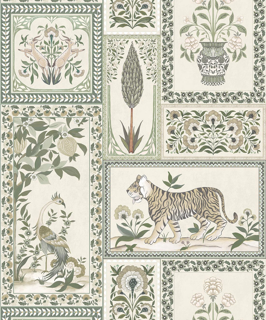 Courtyard Wallpaper, Linen