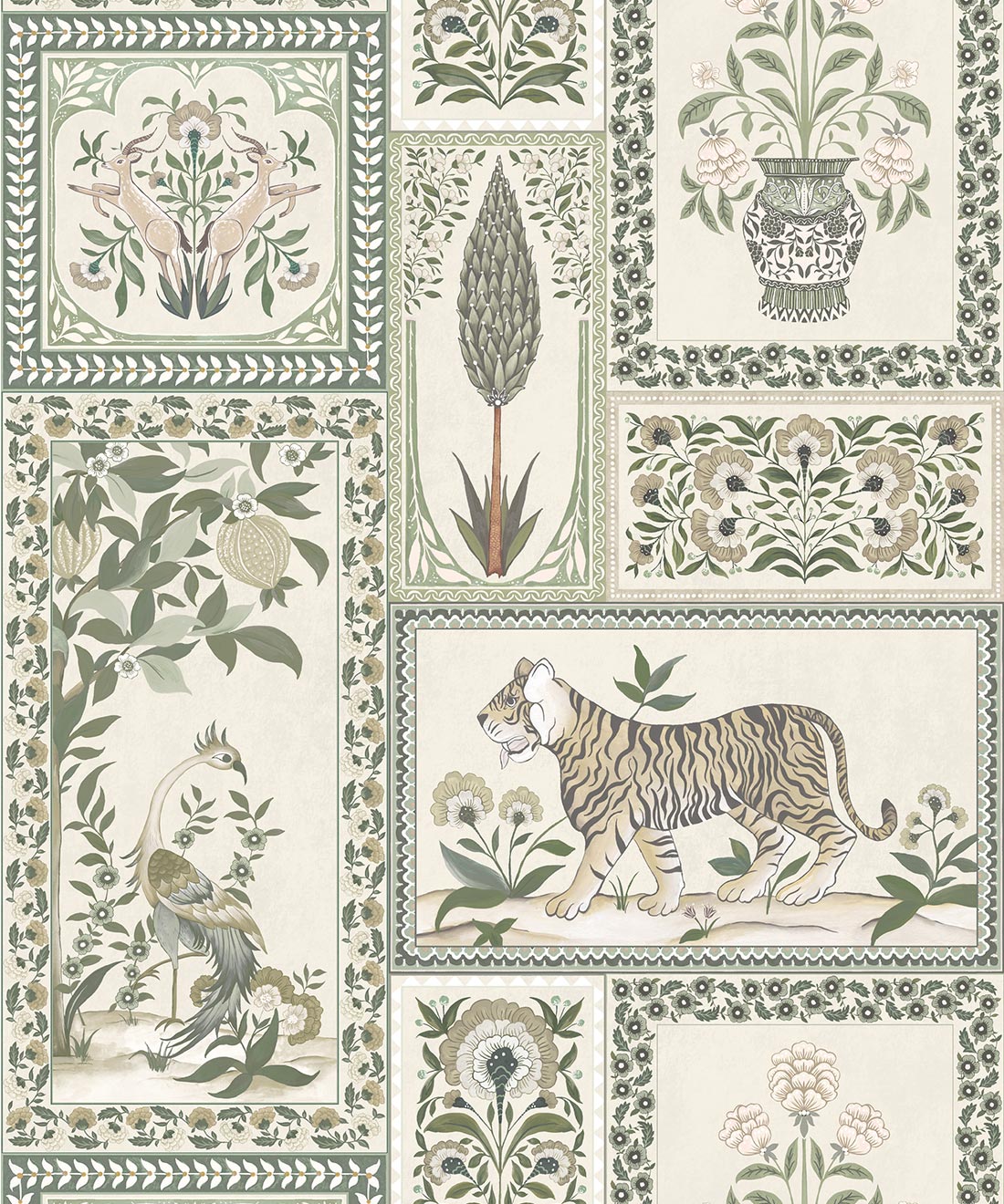 Courtyard Wallpaper, Linen
