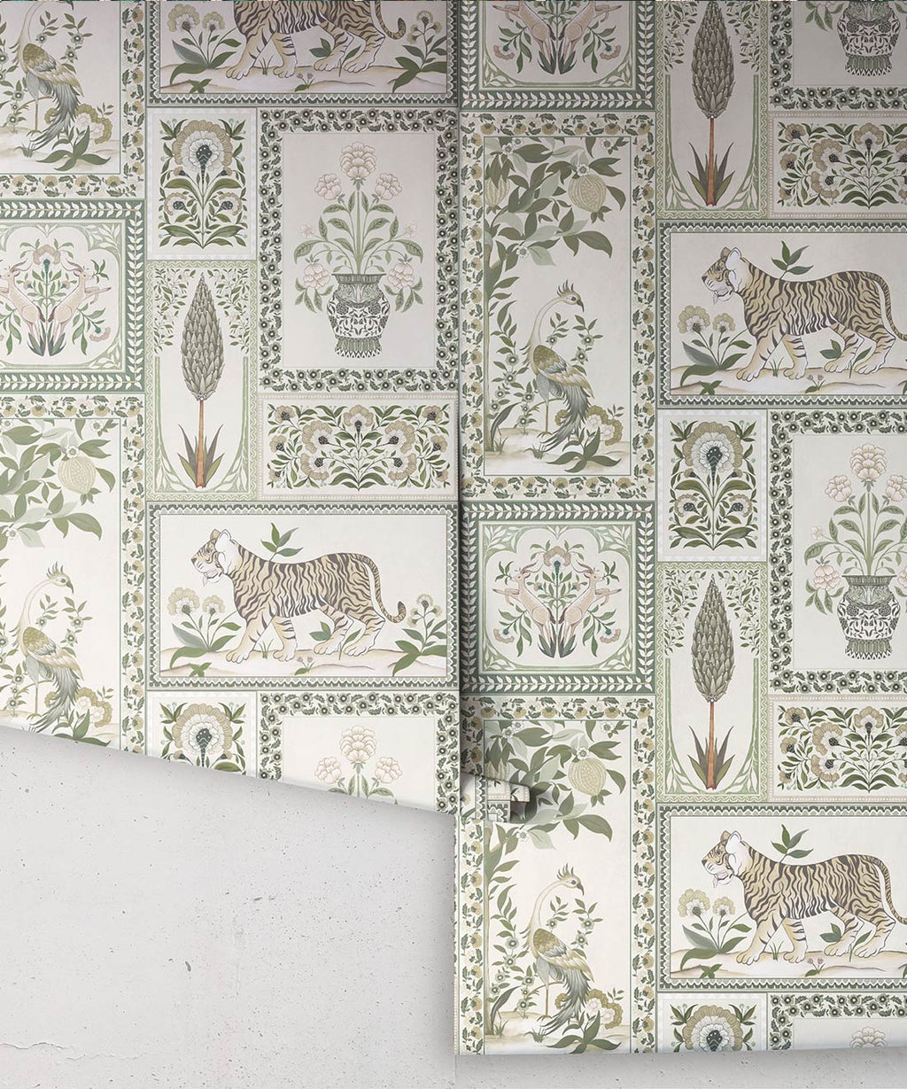 Courtyard Wallpaper, Linen