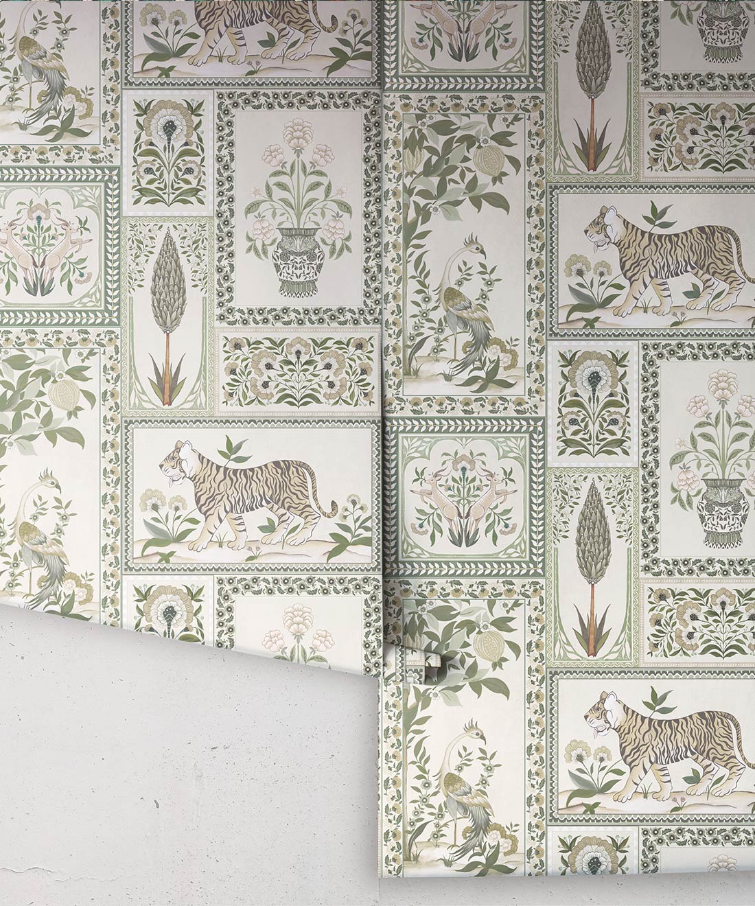 Courtyard Wallpaper, Linen